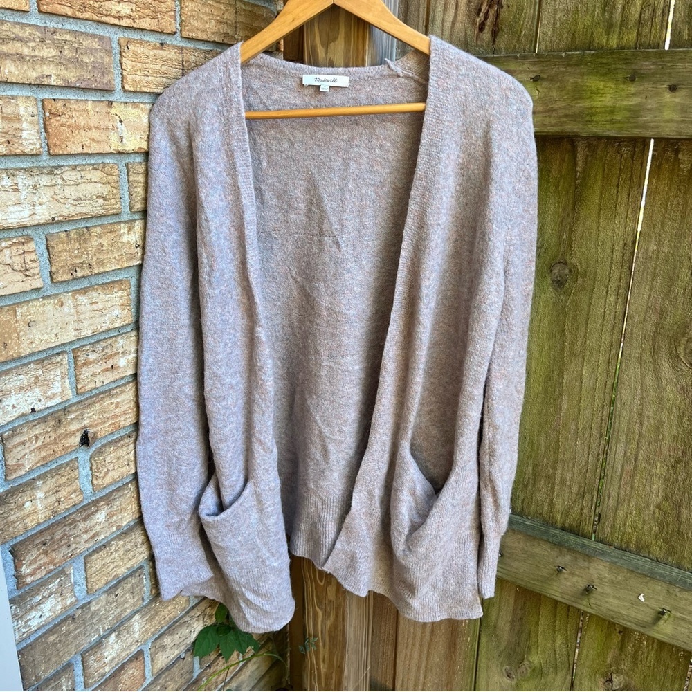 Madewell Light Brown/Gray Wool Blend Cardigan Sweater
